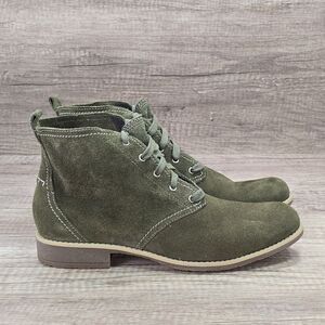 Timberland Shoreham Earthkeepers Women's Size 8.5 Olive Green Suede Boots NEW